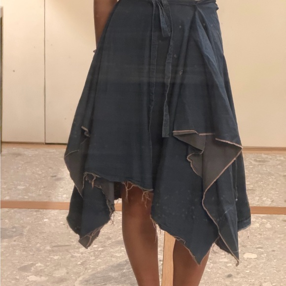 Vivienne Westwood Asymmetrical Dark Blue Skirt